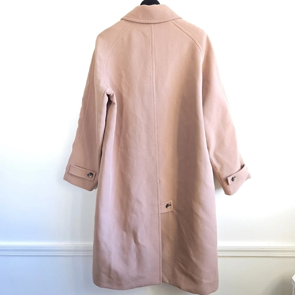 New Zara Champagne Long Pocket Coat Ref 2848/948 Small - Picture 13 of 14